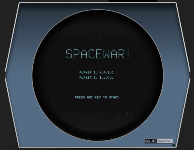 Spacewar PDP-1 monitor