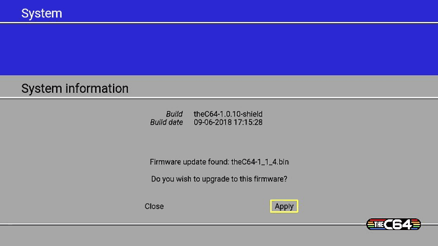 C64 mini firmware update