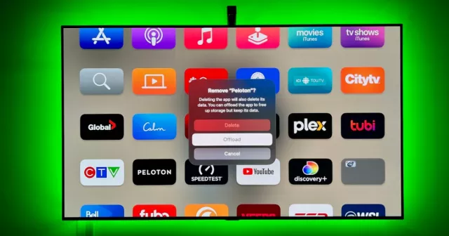 Come eliminare le app su Apple TV