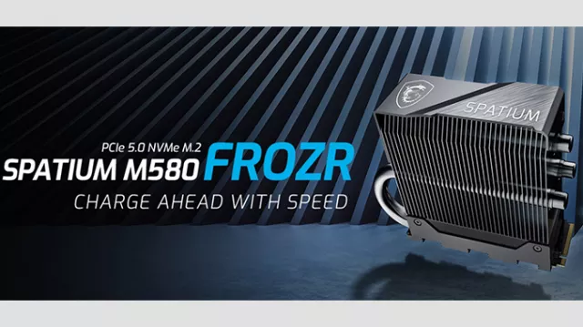 MSI presenta Spatium M580 Frozr, un SSD PCIe 5.0 valutato per 14,6 GB/s in lettura e 12,7 GB/s in scrittura
