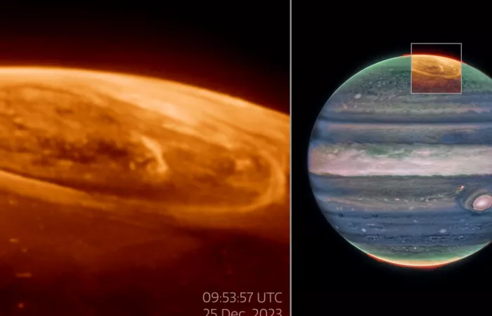 Lo spettacolo di luci di Giove catturato dal telescopio James Webb