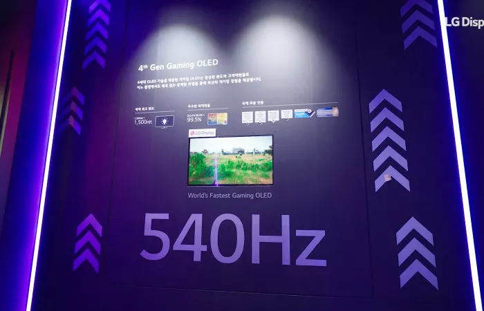 LG svela il monitor OLED più veloce al mondo con 540 Hz