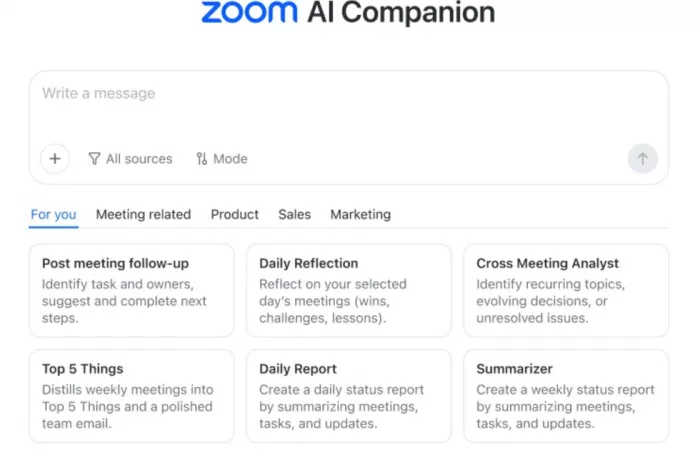 Zoom amplia le sue funzionalità con l'AI Companion 3.0