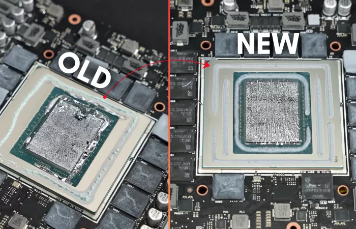 Asus migliora l'applicazione del metallo liquido sulle ROG Matrix RTX 5090