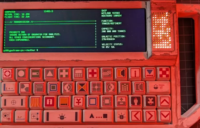 Cyberdeck ispirato ad Alien: Raspberry Pi diventa MU/TH/UR