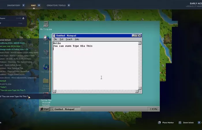 Hytale: modder fa girare Windows 95 all’interno del gioco
