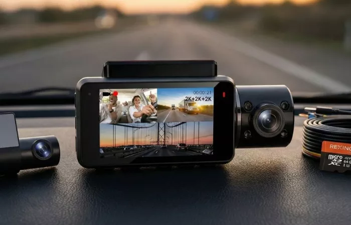 Rexing V33: Dash Cam 3-Canali per una Copertura Completa