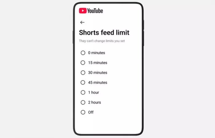 YouTube introduce limite di tempo per Shorts su account teen