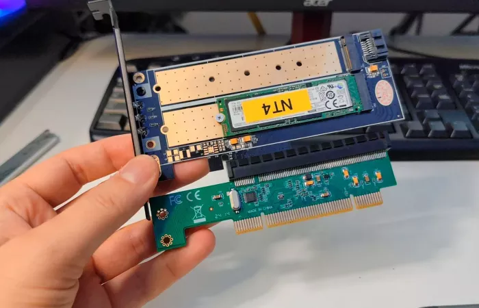 SSD NVMe moderno testato su slot PCI vintage: l'esperimento sorprende