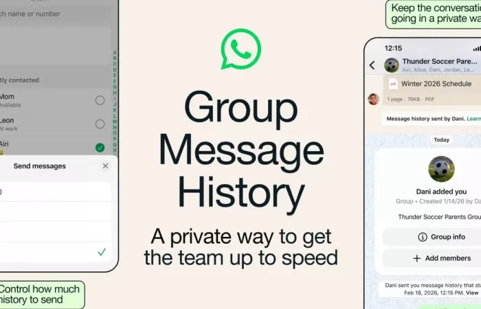 WhatsApp introduce la condivisione della cronologia nei gruppi
