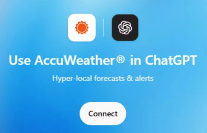 AccuWeather integra aggiornamenti meteo in tempo reale su ChatGPT