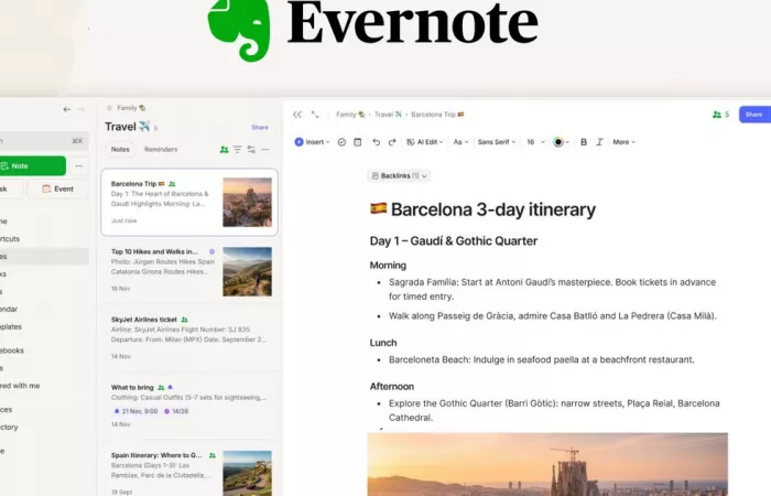 Evernote reintroduce la visualizzazione a schede su Mac e Windows