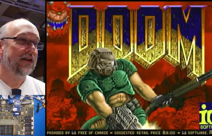 Doom gira su un controller di stampante Agfa Compugraphic 9000PS del 1984