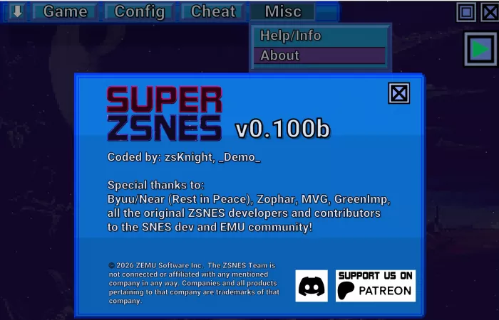 Super ZSNES: il celebre emulatore SNES rinasce con accelerazione GPU