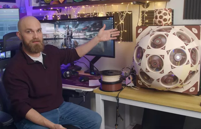 Superdome: pannello laterale PC con 15 ventole Noctua abbatte le temperature