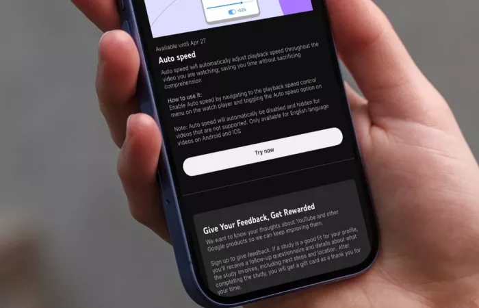 YouTube testa Auto Speed per accelerare i video in modo intelligente