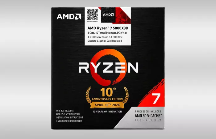 AMD celebra i 10 anni di AM4 con Ryzen 7 5800X3D Anniversary Edition