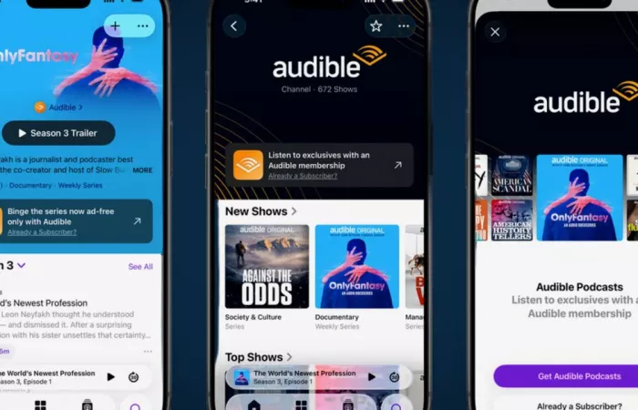 Audible porta i suoi podcast premium su Apple Podcasts