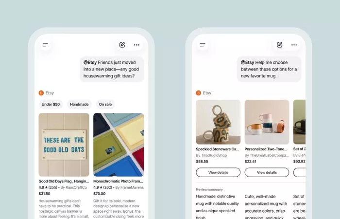 Etsy lancia la sua app su ChatGPT per sperimentare nuove soluzioni AI