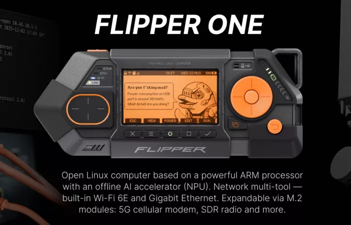 Flipper One: il nuovo multitool Linux pocket con modularità e AI