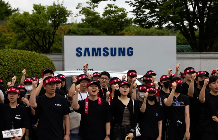 Samsung rischia un maxi sciopero di 18 giorni che può bloccare la produzione di chip