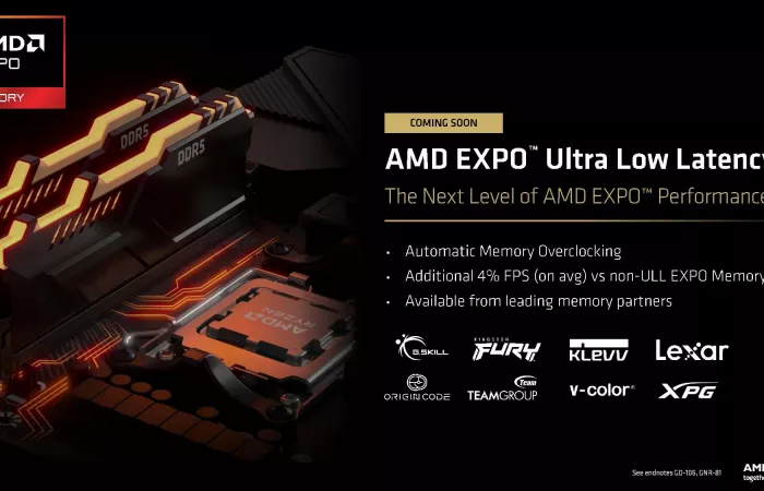 AMD presenta EXPO Ultra Low Latency: DDR5 più veloce, senza rincari