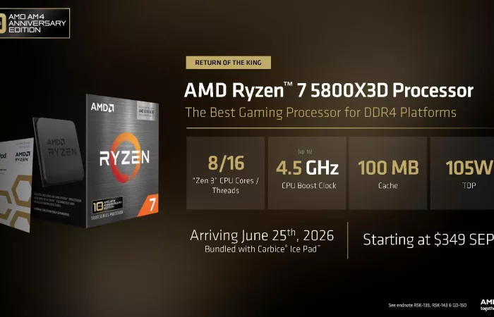 AMD rilancia Ryzen 7 5800X3D e presenta Ryzen 7 7700X3D per contrastare il caro componenti