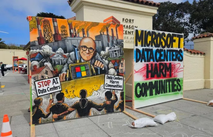 Microsoft e le proteste per l'impatto ambientale dei data center AI