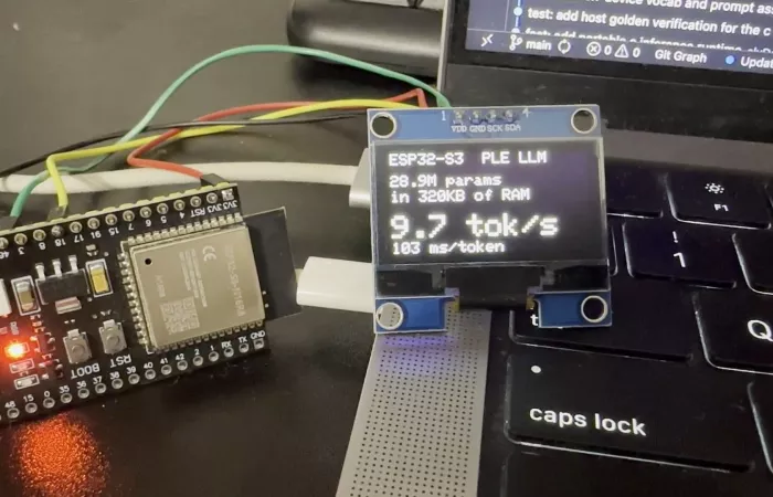 Intelligenza artificiale su microcontrollore: 28,9 milioni di parametri sull’ESP32-S3