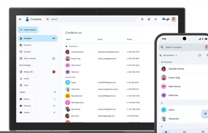 Google Contacts introduce la scheda 'Your Info' per condividere facilmente i propri dati