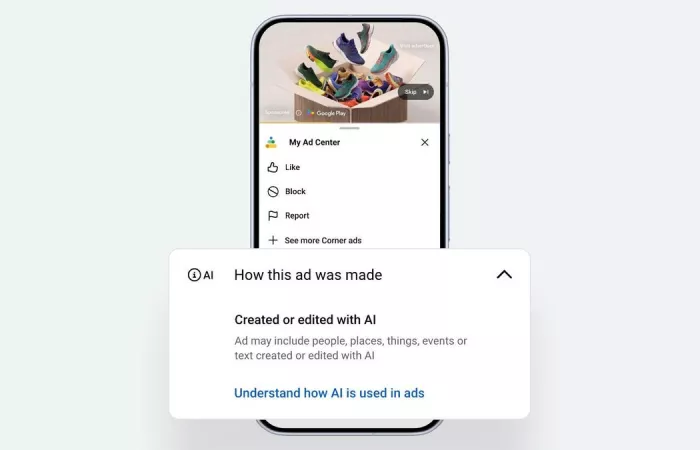 Google introduce etichette per segnalare annunci pubblicitari creati con AI