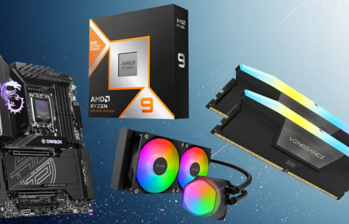 Bundle AM5 di alto livello: Ryzen 9 9950X3D, 32GB DDR5 e MSI X870E Carbon