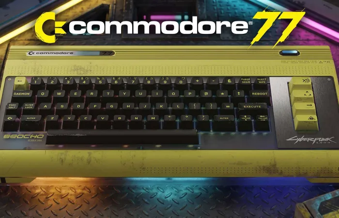 Commodore presenta la C77: edizione speciale Cyberpunk 2077 della C64U