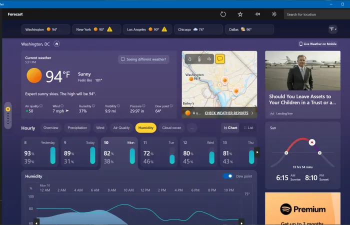 L’app Meteo di Windows 11 consuma troppa RAM e mostra pubblicità