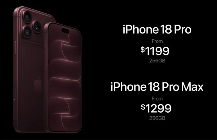 Apple aumenta di 100 dollari il prezzo di iPhone 18 Pro e Pro Max