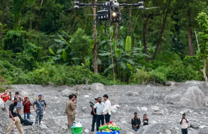 Droni DJI impiegati nei soccorsi dopo le inondazioni in Nepal