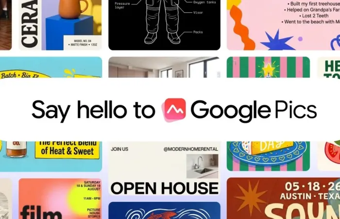 Google presenta Pics, il nuovo strumento AI per design grafico integrato in Workspace
