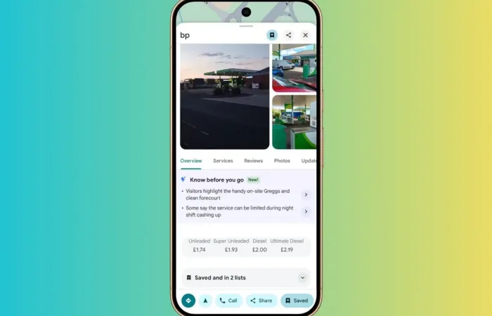Google Maps mostra i prezzi del carburante in tempo reale nel Regno Unito