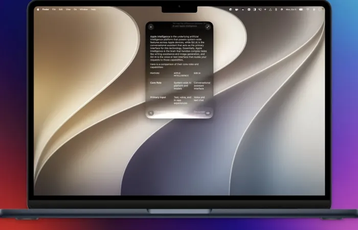 macOS 27, scompare l’interruttore per disattivare Apple Intelligence