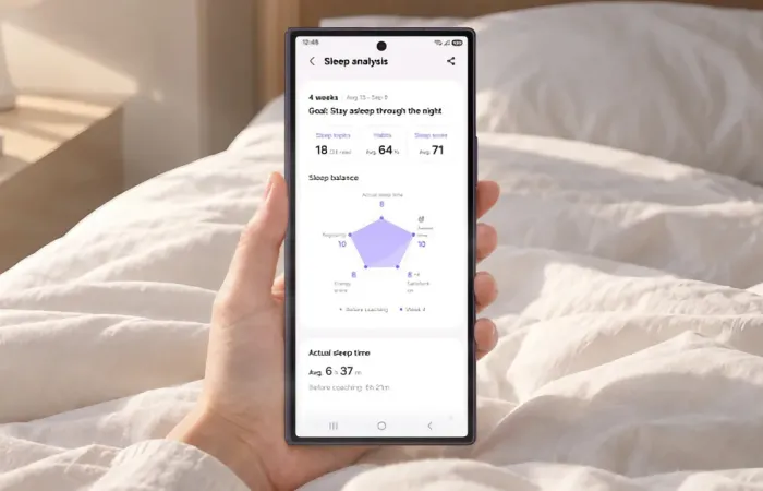 Samsung Health semplifica il Sleep Coaching con soli 3 giorni di dati
